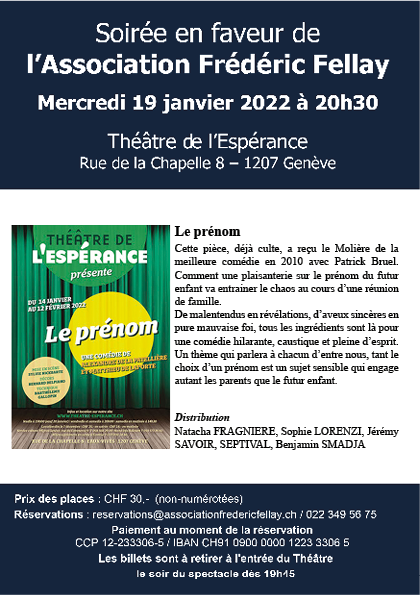 Soirée théâtre « Le prénom » – 19 janvier 2022